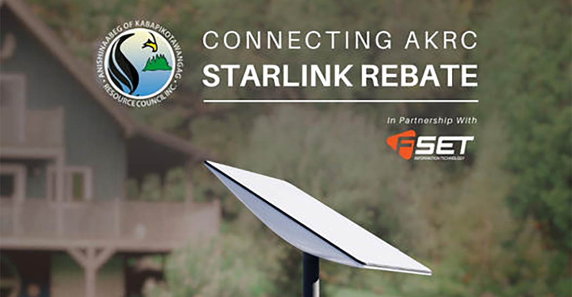 Connecting AKRC Communities with Starlink Internet through FSET Inc. in Kenora.